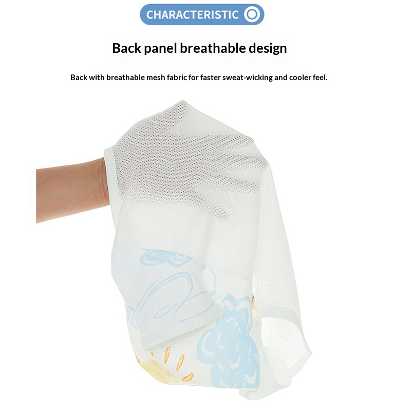 Baby bag diaper pure cotton short-sleeved newborn one-piece dress for summer lightweight and breathable baby double-layer belly protector triangle for crawling