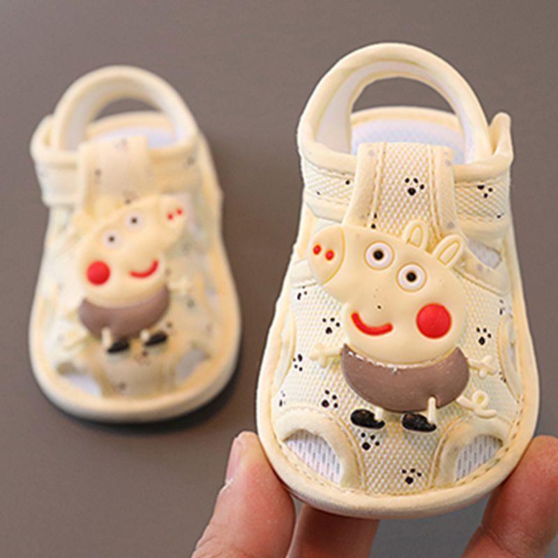 Summer 6-12 months baby sandals for infants aged 0-1 years. Boys and girls toddler shoes with convenient Velcro fastening and anti-slip soft soles.