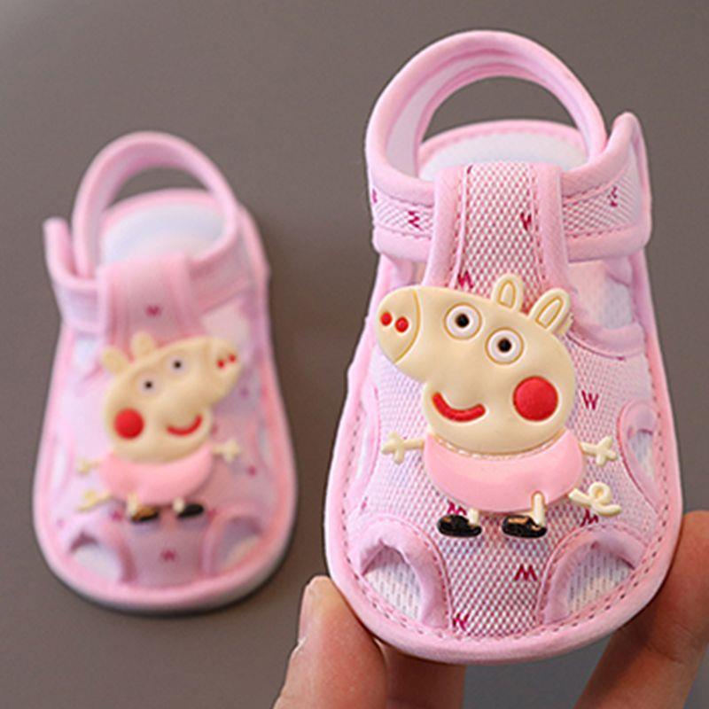 Summer 6-12 months baby sandals for infants aged 0-1 years. Boys and girls toddler shoes with convenient Velcro fastening and anti-slip soft soles.