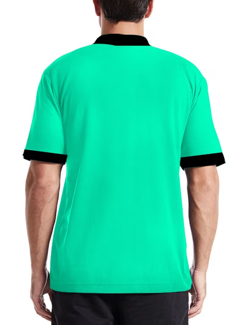 3D digital printing collarless polo shirt - fashionable men's sport polo shirt for horse polo - European-style breathable men's clothing