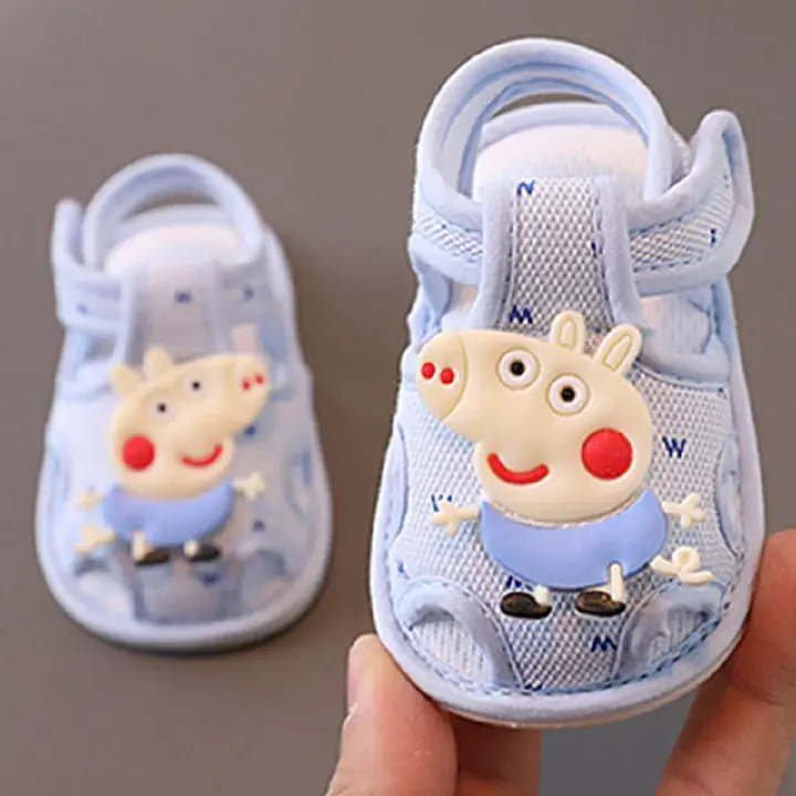 Summer 6-12 months baby sandals for infants aged 0-1 years. Boys and girls toddler shoes with convenient Velcro fastening and anti-slip soft soles.