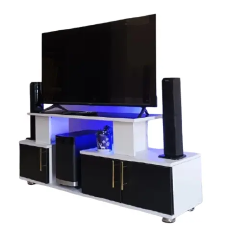 Istanbul 2 Modern TV Stand With LED Lights-Stylish TV Cabinet with built-in LED Lighting, sleek modern design, and spacious storage shelves . Perfect for TVs up to 55 inches adding elegance and beauty