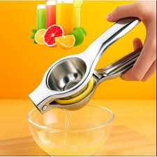 STAINLESS STEEL LEMON SQUEEZER.