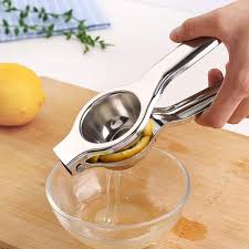 STAINLESS STEEL LEMON SQUEEZER.