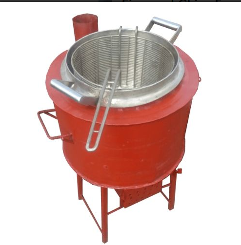 Heavy-Duty Commercial Chips Frying Jiko Using Firewood or Charcoal