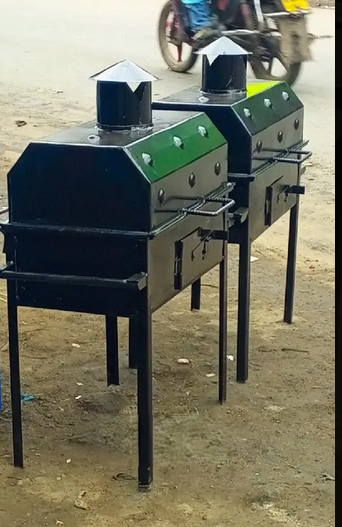 Metallic Charcoal Barbecue Grill for Hotels and Street Vendors  size 28