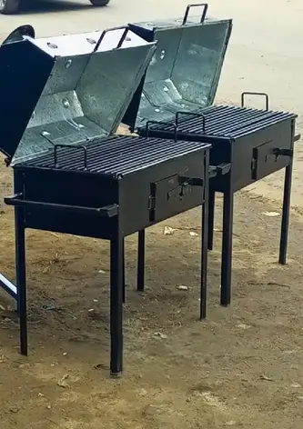 Metallic Charcoal Barbecue Grill for Hotels and Street Vendors  size 28