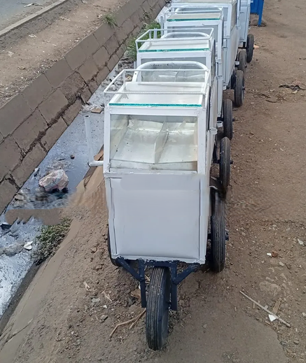 Heavy-Duty Jua Kali Made Eggs and Smokie Vending Trolley – Size 14, Ideal for Street Food Business