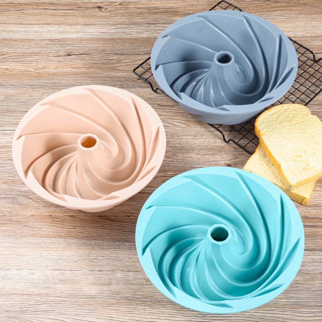 Silicon Baking Cake Tin, Material: 100% food grade silicone, Apply to sugar, chocolate, cake, ice cream. 3D design