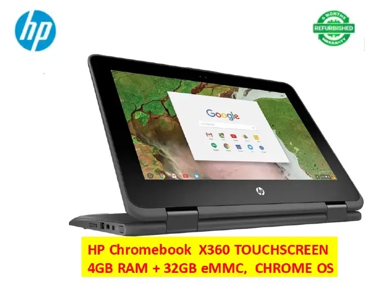 HP Chromebook x360 11 G3 Touchscreen Laptop | Intel Celeron | 4GB RAM | 32GB eMMC | 11.6" | Chrome OS