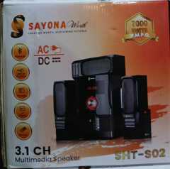 SAYONA SHT S02 3.1CH Multimedia Sound System Surround Sound - 7000W Bluetooth Home Theatre with Remote Control