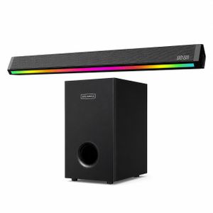 SOLARMAX SB-607 2.1CH Sound Bar Woofer Speaker System Soundbar System Home Audio with AUX USB Bluetooth  FM Rich Bass