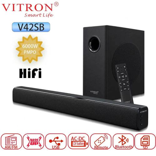 VITRON V42SB 2.1 Wired Soundbar System   Bluetooth Home Theater Sound Bar With Subwoofer, Remote Control,