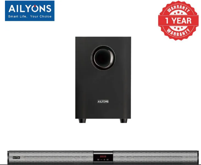 AILYONS SB401K 2.1CH Speaker System woofer Sound Bar Subwoofer Soundbar Multimedia  Black