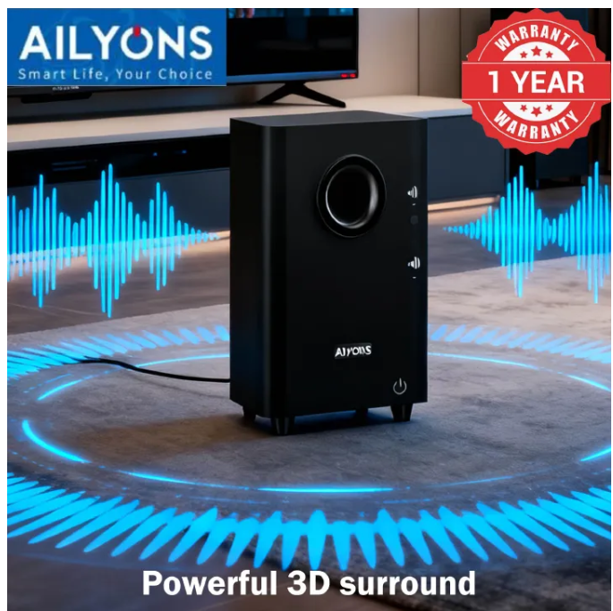 AILYONS SB401K 2.1CH Speaker System woofer Sound Bar Subwoofer Soundbar Multimedia  Black
