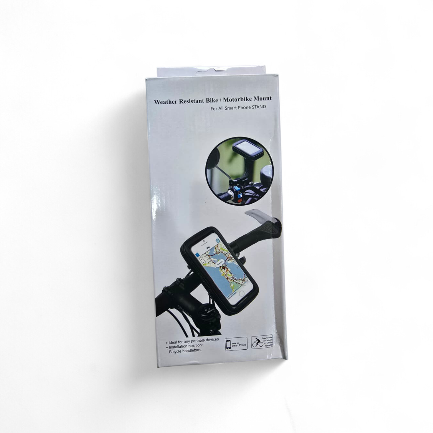 All weather motorbike, bicycle, electric bike phone mount holder Black