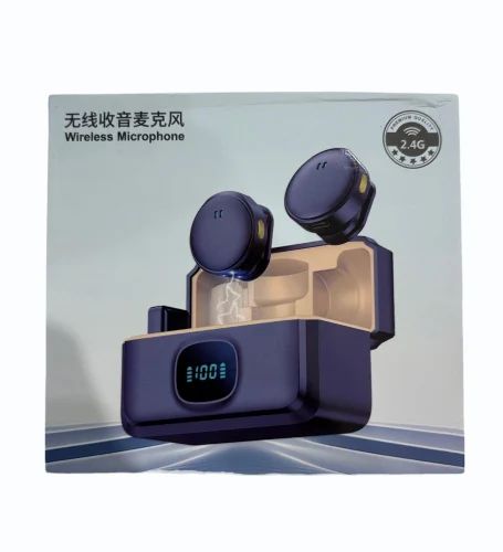 Dual Microphone Wireless System with Receiver ,Clip-On Mic for Recording, Interview, Live Streaming, Podcasting Clear Sound and Easy Setup
