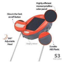 Dlight S3 Solar Lantern D.Light Solar Lamp – Portable, Bright & Reliable Solar Light for Home and Outdoor Use. Solar or USB charging Desk Lamp Table Lamp Reading Lamp Portable Solar Reading Light