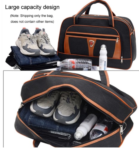 Large Capacity Travel Bag Men Women Short Trip Handheld Canvas Luggage Bag Shoulder Bag , Strong Bag Durable Bag Long Lasting Bag