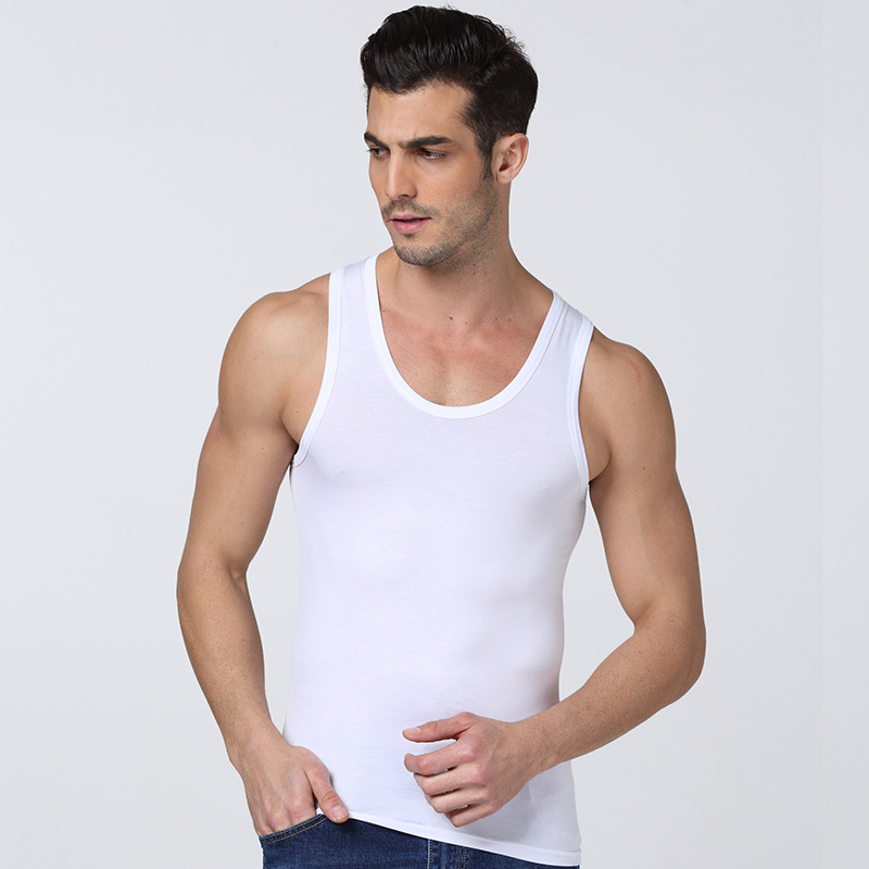 Good Quality L-4XL Cotton Men's 3 Pack Tank Tops 100% Cotton Performance Sleeveless Casual Classic T Shirts Summer Men's Sports Vest Men's Sports Undershirt Pure White Men's Round Neck Shirt  M129