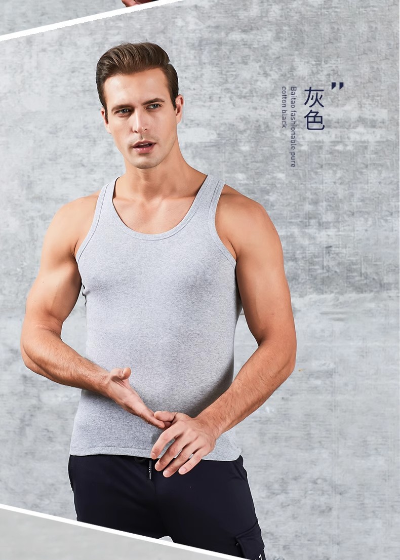 Top Sale 100% Cotton Men's 3 Pack Tank Tops Performance Sleeveless Casual Classic T Shirts Summer Men's Sports Vest Men's Sports Undershirt L-4XL Men's Round Neck Shirt  Best Gifts for Mens M130
