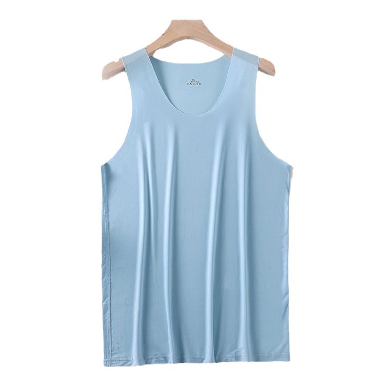 Top Fashion L-5XL Men's 3 Pack Tank Tops Ice Silk Men's Ice Silk Seamless Vest White Summer Tight-fitting Wide-shoulder V-neck Sport sleeveless Undershirt Men's Breathable Clothings M131