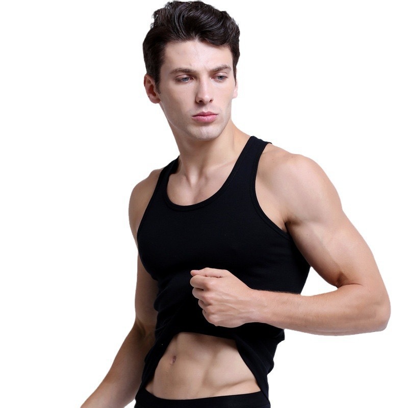 Good Quality L-4XL Cotton Men's 3 Pack Tank Tops 100% Cotton Performance Sleeveless Casual Classic T Shirts Summer Men's Sports Vest Men's Sports Undershirt Pure White Men's Round Neck Shirt  M129