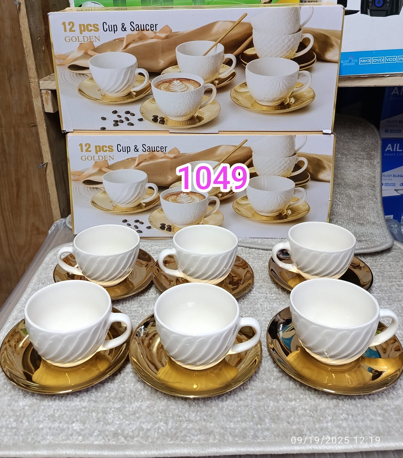 12pcs Cup & Saucer ~ Includes 6 Cups and 6 Matching Saucers, Serve Tea, Coffee or Hot Beverages.