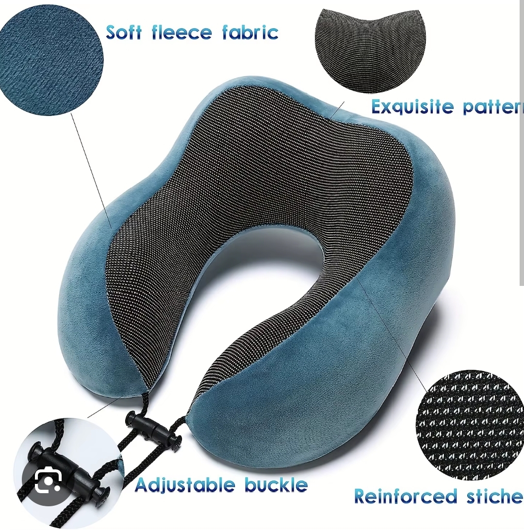 Orthopaedic Memory Foam, U-shape Neck Pillow ~ Soft and Comfortable, Machine Wash Cover.
