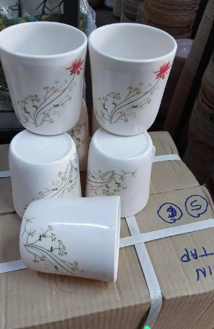12pcs Melamine Cups ~ Impact-Resistant Plastic that Resists Cracking and Breaking.