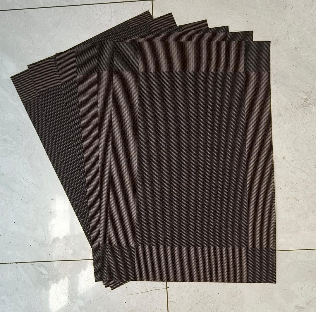 6pc PVC Dining Table Mats Heat Resistant Non-Slip Place Mats, Gold Stain Resistant Placemats for Home, Hotel, Restaurant Kitchen Table Mat Home Decoration