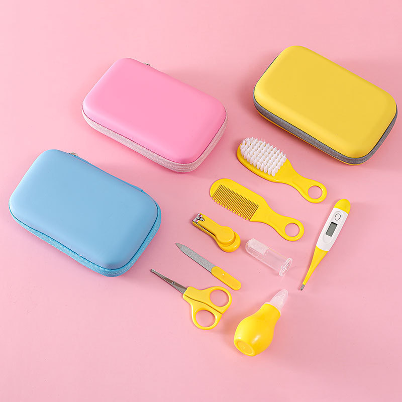 8pcs Kids Healthcare Kit with Portable Case – Complete Child Grooming Set with Ear Spoon, Nail Clippers, Soft Comb & Brushes, Essential for Daily Personal Care, Perfect for Home, Travel & Holiday Gif