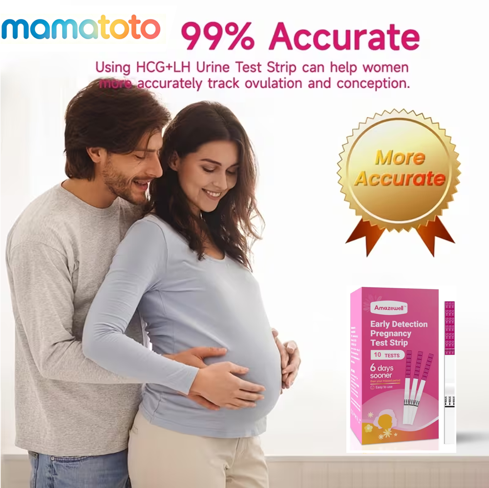 Mamatoto 10pcs Early Pregnancy Test Strips – Quick & Accurate Home Test, Easy to Use, Results in Minutes, Reliable for TTC Women, Private & Discreet