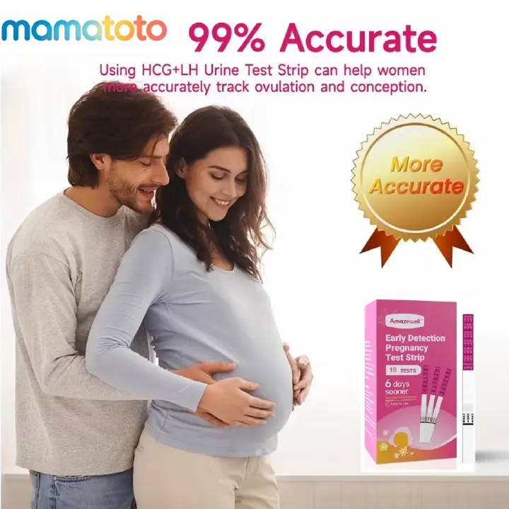 Mamatoto 10pcs Early Pregnancy Test Strips – Quick & Accurate Home Test, Easy to Use, Results in Minutes, Reliable for TTC Women, Private & Discreet