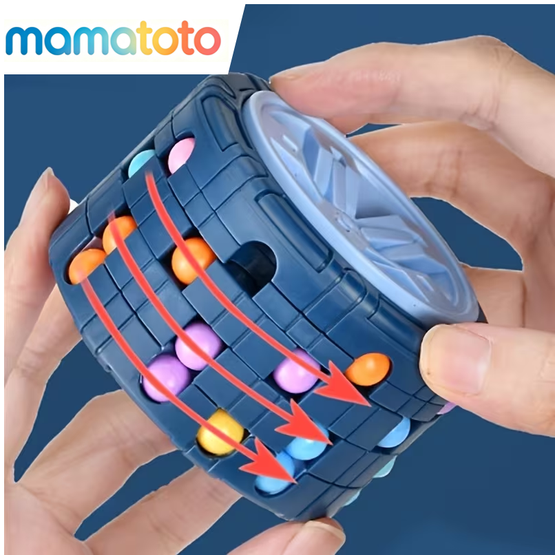 3D Dynamic Puzzle Cube – Magical Bean Gyro & Slide Maze in One, Enhances Spatial Thinking & Problem-Solving, Fun Fidget Toy for Kids, Perfect for Home, Travel & Classroom