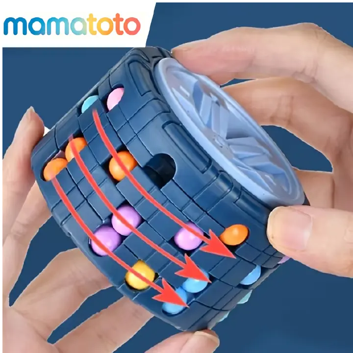 3D Dynamic Puzzle Cube – Magical Bean Gyro & Slide Maze in One, Enhances Spatial Thinking & Problem-Solving, Fun Fidget Toy for Kids, Perfect for Home, Travel & Classroom