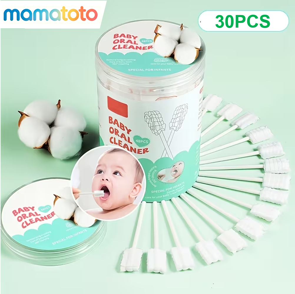 30pcs Newborn Tongue Cleaner– Disposable Infant Toothbrush, Soft Gauze for 0-36 Months, Gentle Oral Care for Baby, Ideal for Daily Use