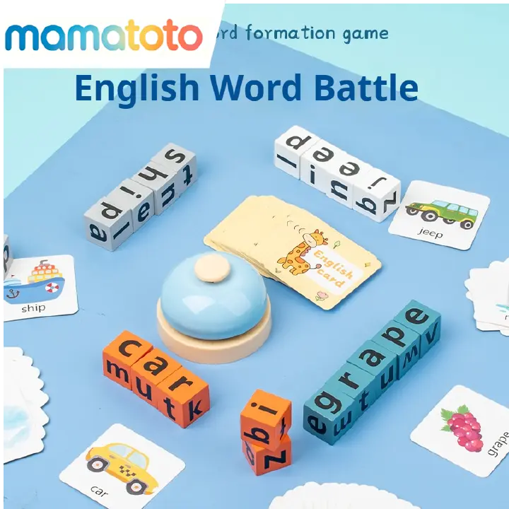 Race to Spell Word Cube Game – Fun Alphabet Learning Toy with Color Blocks & Cards,Builds Vocabulary & Phonics, Interactive Preschool Activity for Kids 3+, Ideal Gift for Boys & Girls