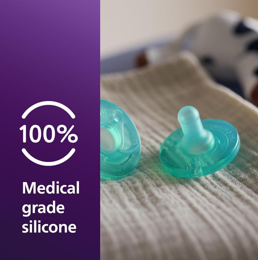 3pcs Newborn Pacifier，Round Smile Design, BPA-Free Food-Grade Silicone Pacifier,Calms Crying Baby Instantly, Perfect for Hospital Bag, Baby Registry & Daily Use(0-6 Months)