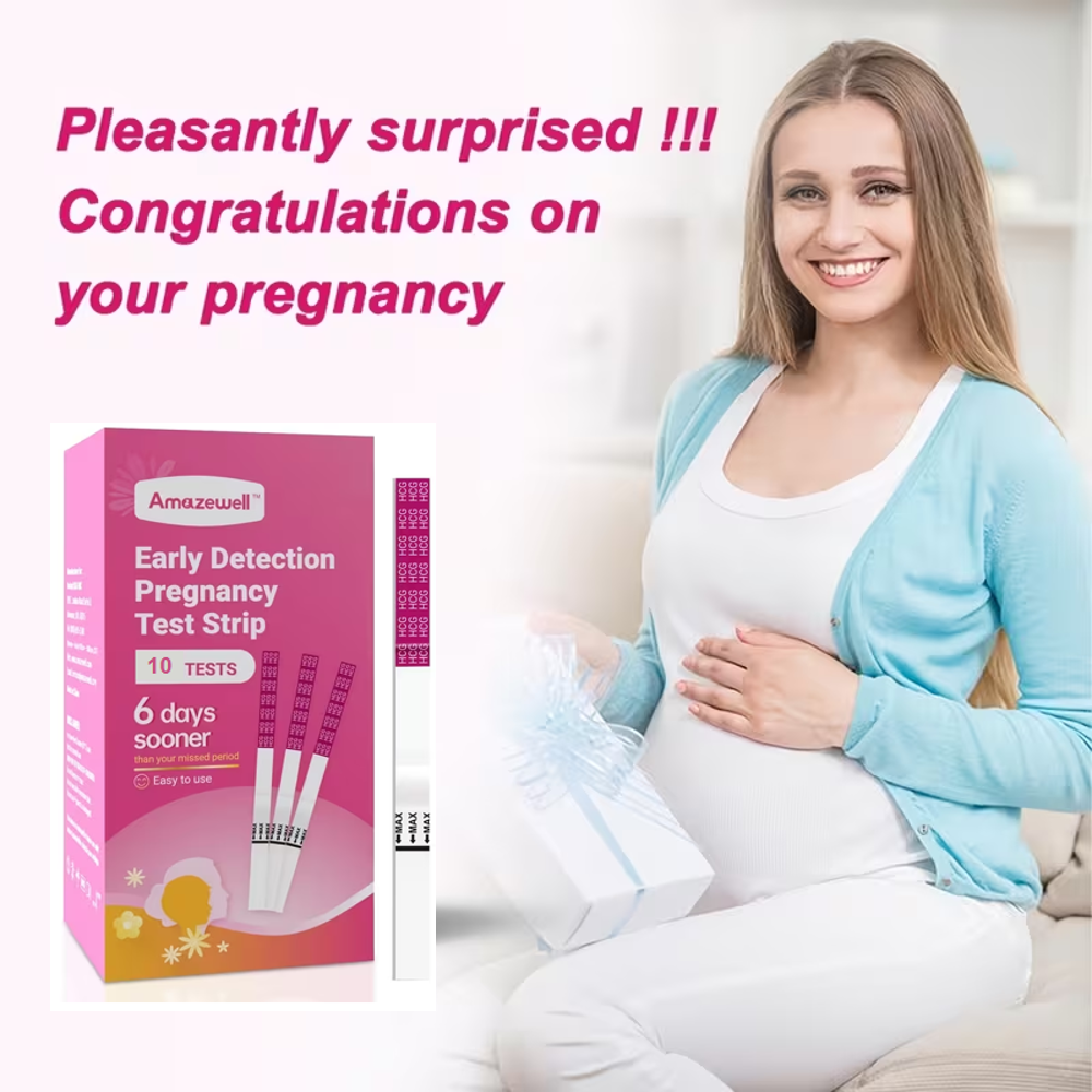 Mamatoto 10pcs Early Pregnancy Test Strips – Quick & Accurate Home Test, Easy to Use, Results in Minutes, Reliable for TTC Women, Private & Discreet