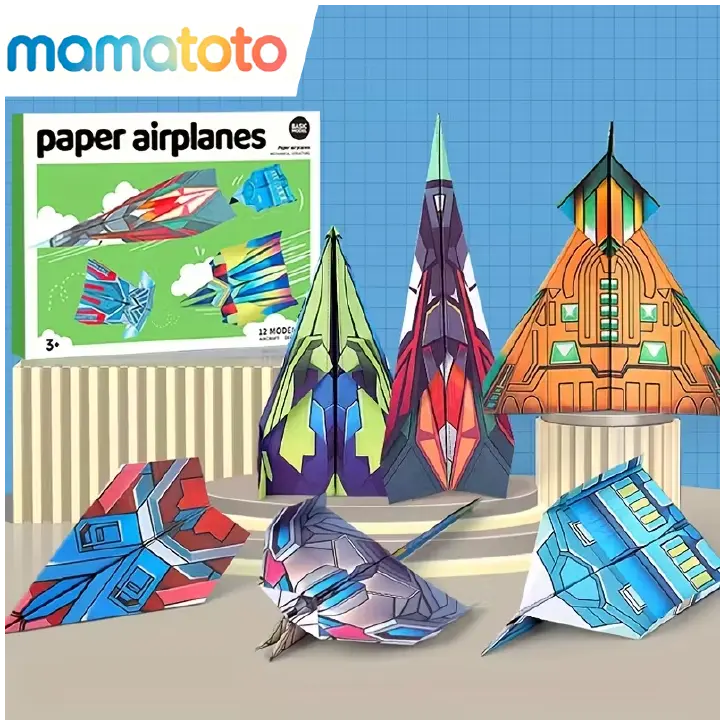 Complete Paper Airplane Kit for Beginners – Step-by-Step Folding Guide & Practice Sheets, Easy to Learn, Fun to Fly, Perfect for Kids, Family Activities, School Projects & Holiday Gifts