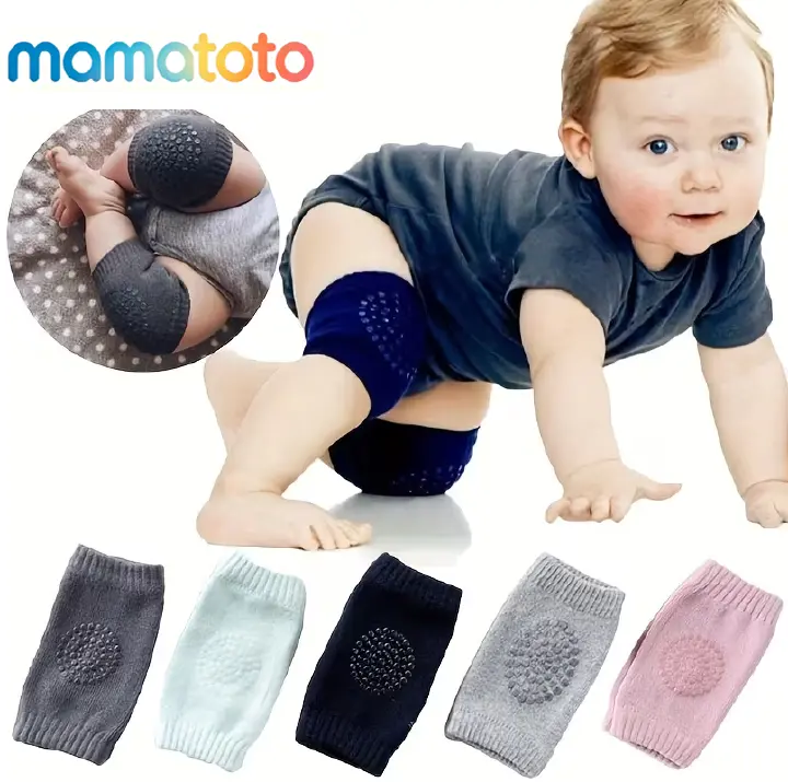 Non-Slip Baby Knee Pads & Socks Set – Soft Cushioned Protector for Crawling & Walking, Keeps Knees & Feet Safe, Breathable & Comfy for 0-1 Year, Perfect for Home, Carpet & Outdoor Play