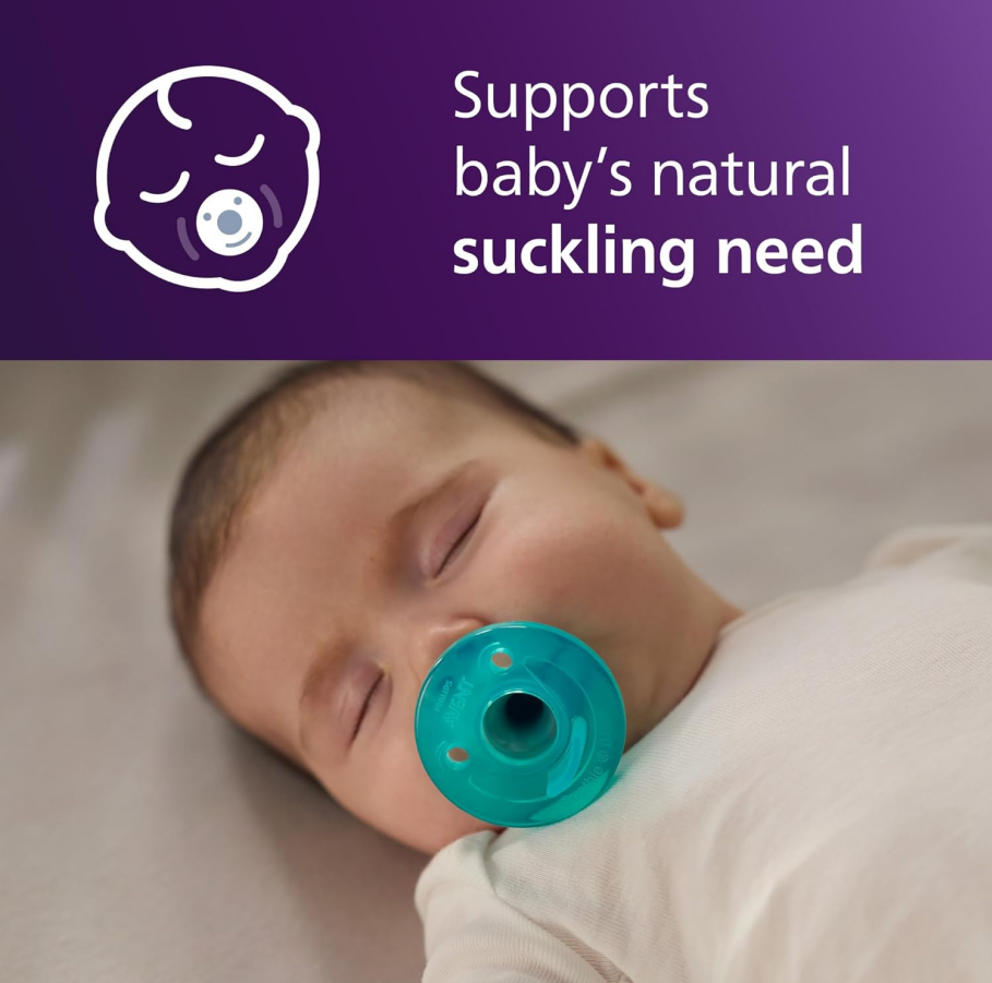 3pcs Newborn Pacifier，Round Smile Design, BPA-Free Food-Grade Silicone Pacifier,Calms Crying Baby Instantly, Perfect for Hospital Bag, Baby Registry & Daily Use(0-6 Months)