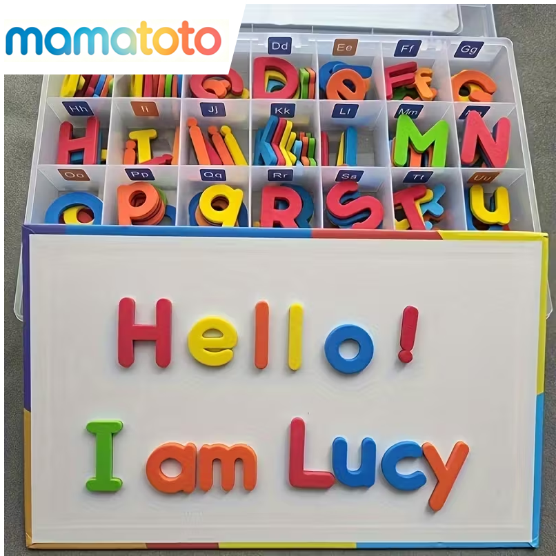 Magnetic Alphabet & Number Stickers for Kids, Learn Letters & Numbers on Fridge/Whiteboard , Reusable Educational Gift for Kids 3+