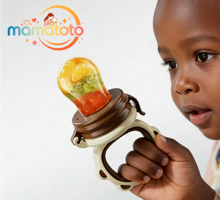 Baby Fruit Feeder & Silicone Pacifier Set – BPA-Free, Food-Grade, Safe for Teething & Sucking, Fill with Fresh Fruit, Soothes Gums, Easy to Clean, All-in-One for Home&Travel,Perfect for 0-3 Years