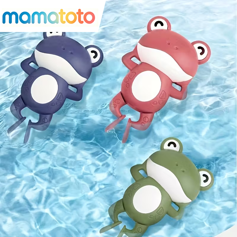 Classic Wind-Up Frog Bath Toy for Kids – Non-Toxic Plastic, Swims & Splashes in Water, Fun for Bathtub, Pool & Shower, Great for Toddlers 0-6 Years, Perfect Holiday Gift