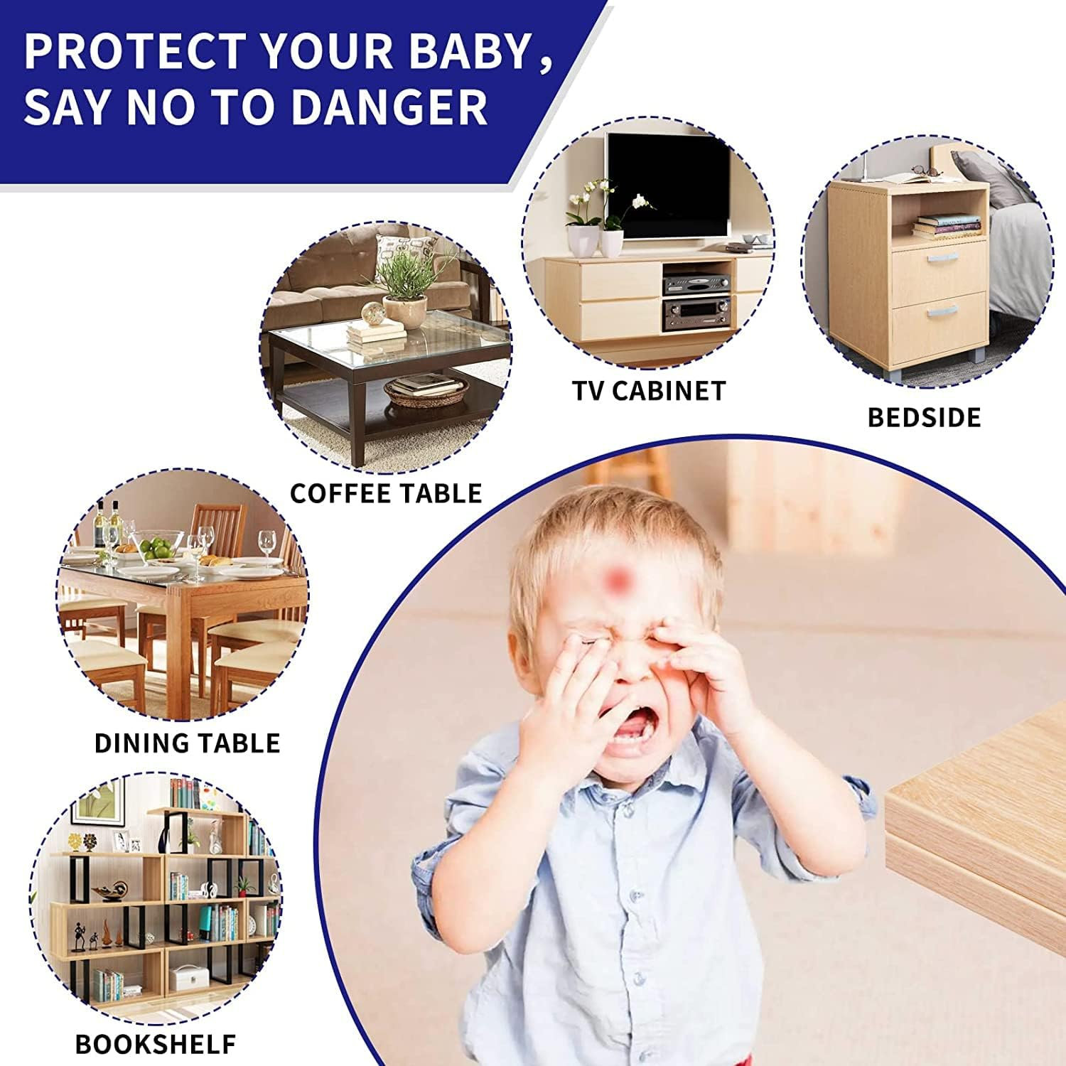 10Pcs Baby Proofing Corner Guards – Clear Silicone, Invisible on Furniture, Soft Bumpers for Tables, Cabinets & Sharp Edges, Easy Peel & Stick, Keeps Crawling Toddlers Safe at Home  Anniv. Sale