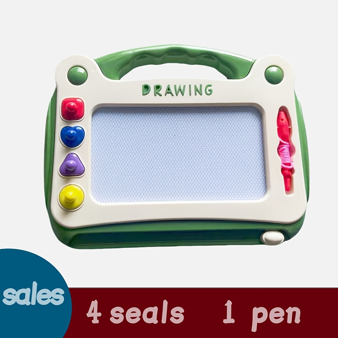 3-in-1 Green Magnetic Drawing Board for Kids – Early Learning & Colorful Art, Easy to Draw & Wipe, Reusable & Mess-Free, Perfect Birthday & Easter Gift