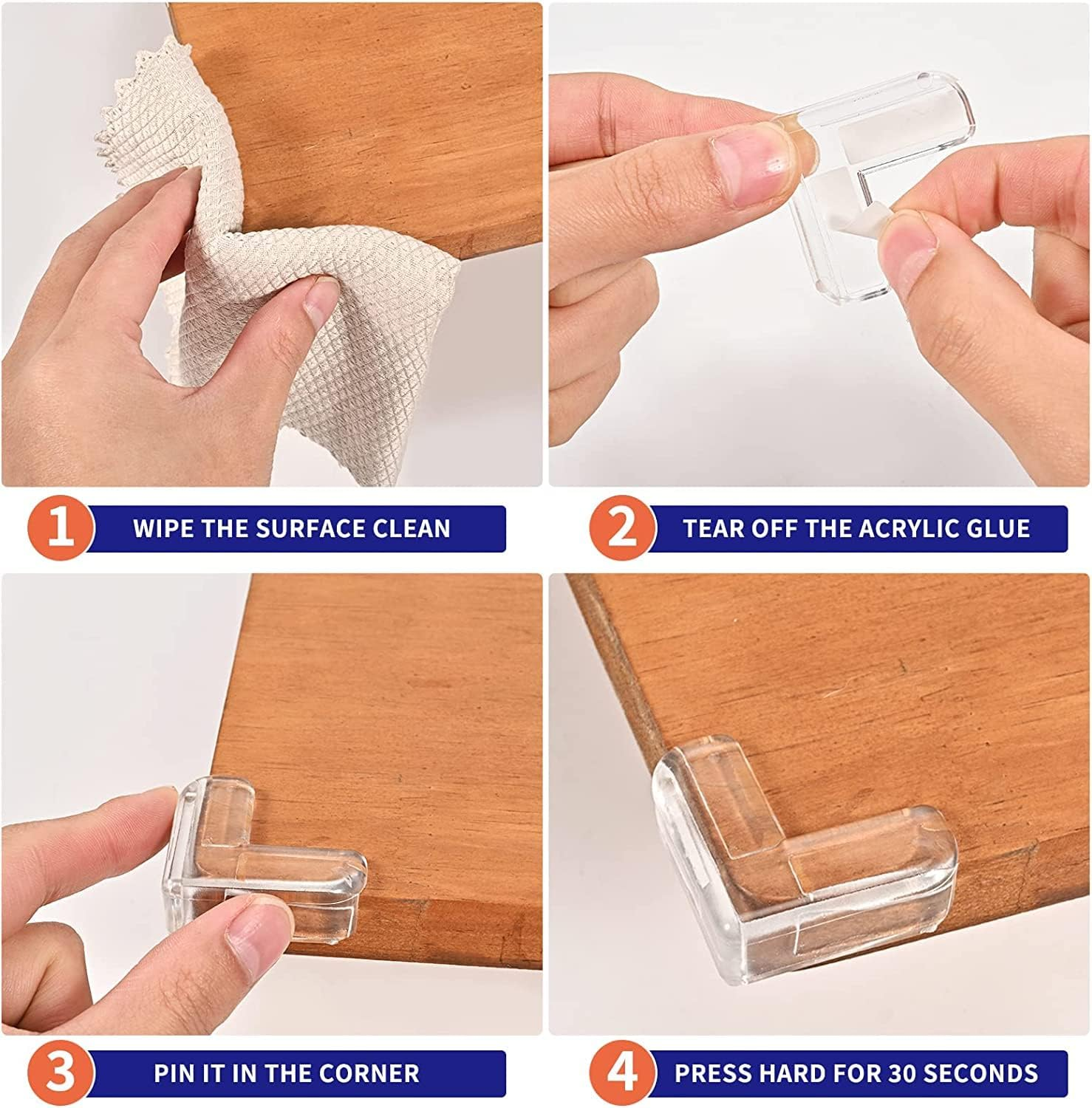 10Pcs Baby Proofing Corner Guards – Clear Silicone, Invisible on Furniture, Soft Bumpers for Tables, Cabinets & Sharp Edges, Easy Peel & Stick, Keeps Crawling Toddlers Safe at Home  Anniv. Sale