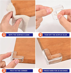 Mamatoto 10Pcs Baby Proofing Corner Guards – Clear Silicone Anti-Collision Bumpers for Tables & Sharp Edges, Invisible & Easy Peel, Keeps Crawling Toddlers Safe & Parents Relieved